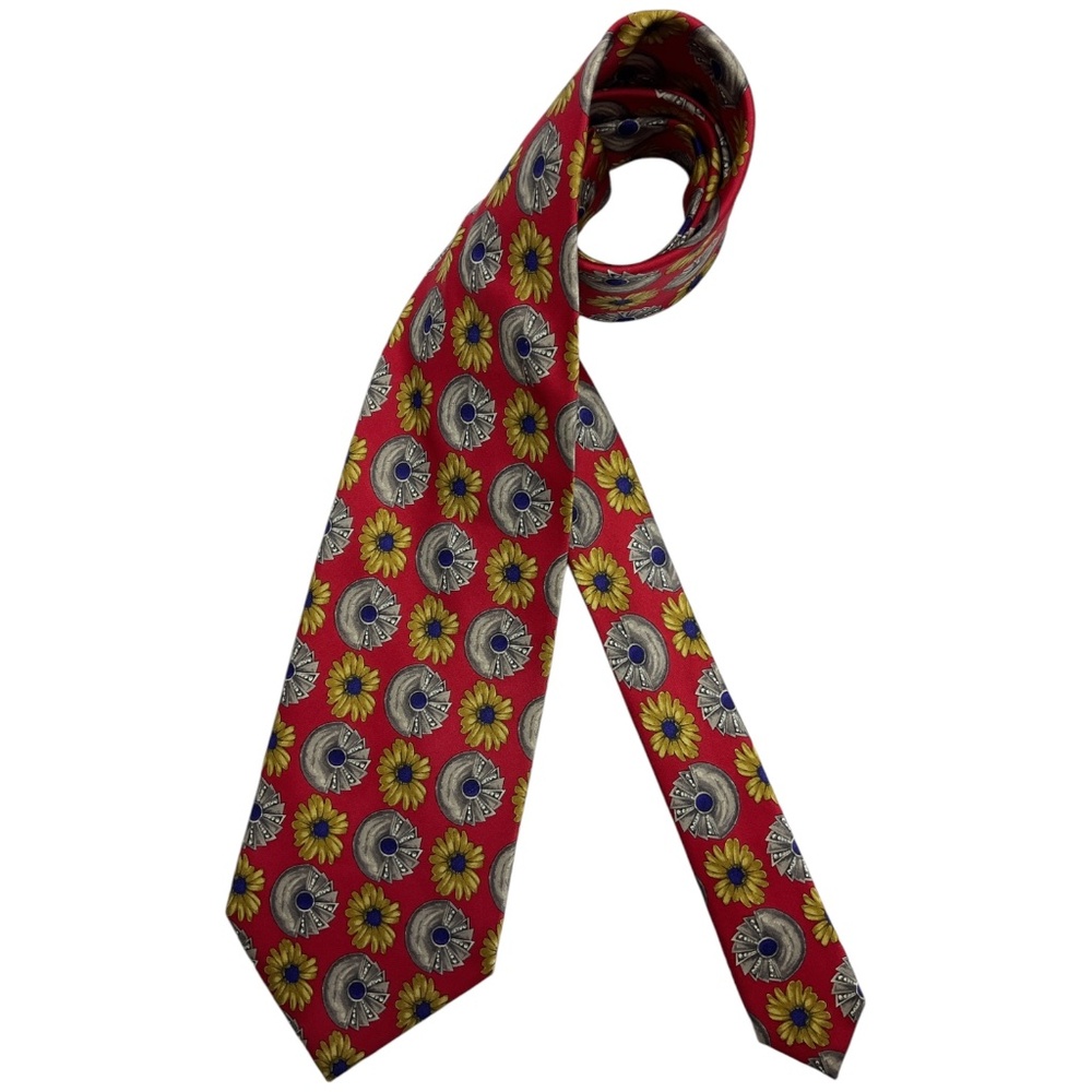 ESCADA Red Floral Silk LUXURY Tie ITALY